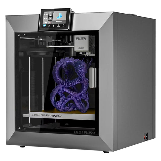 QIDI Plus 4 3D Printer, 600mm/s High-Speed 3D Printers withFull-auto Calibrati, Independent Dual Z-axis Motors, 55℃ Chamber Heat
