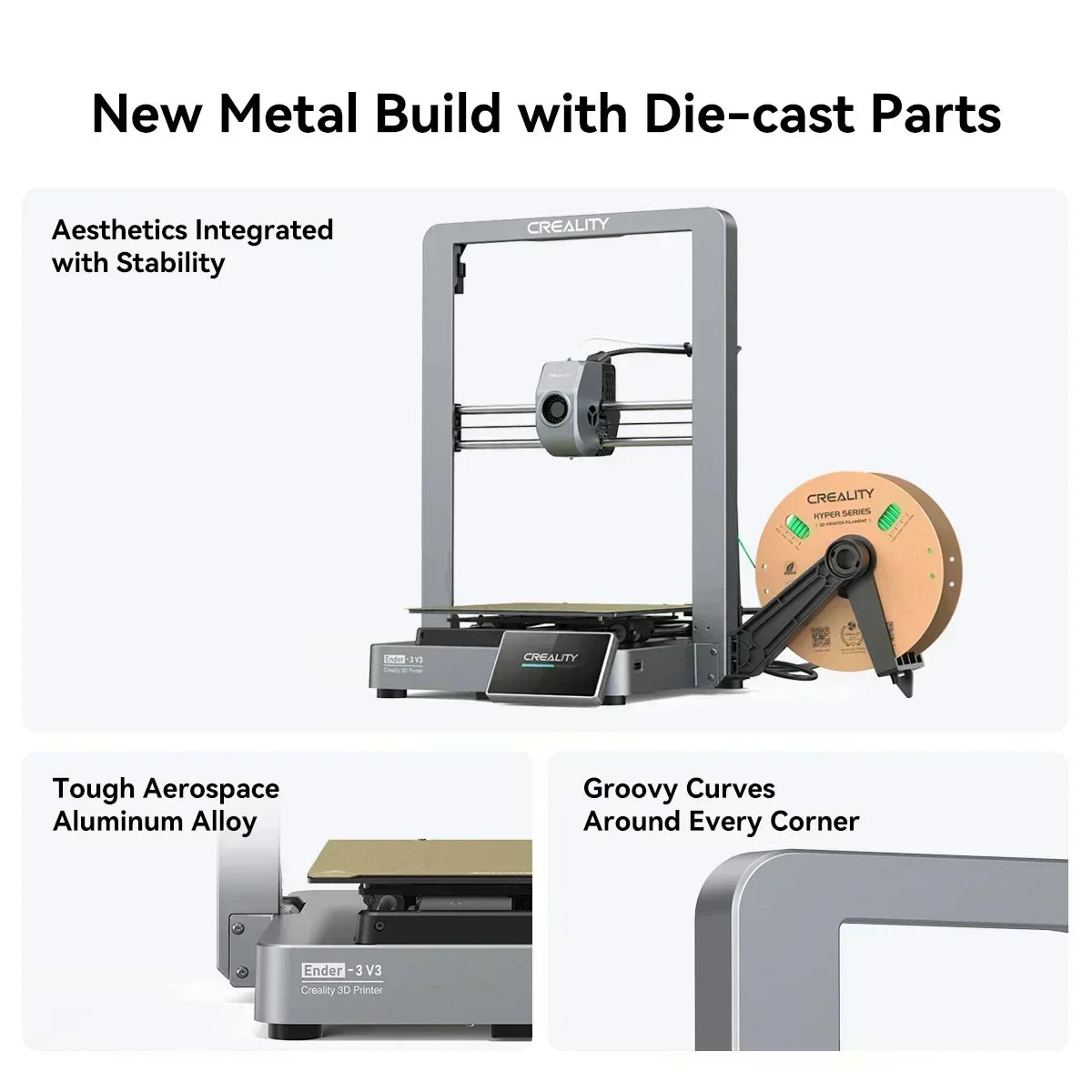 Creality Ender 3V3/PLUS 3D Printer Core XZ Motion 600mm/S Speed Auto Leveling 220*220*250mm AutoLeveling All-Metal Build Printer