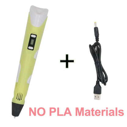3D Printing Pen  Drawing   for Kids/Adults Creative  LCD Display Gel Art Craft Printer PLA/ABS Filament